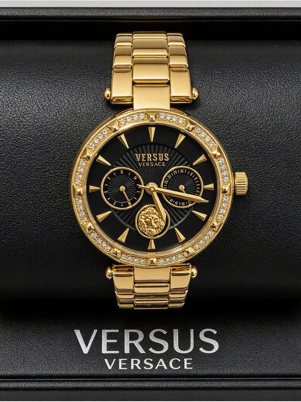 Versus Versace Gold and Black Women's Bracelet Watch